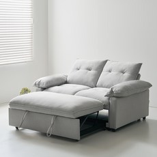 웰퍼니쳐 하운 코모도 패브릭 확장형 소파베드 + 쿠션1p 세트 방문설치, 라이트그레이