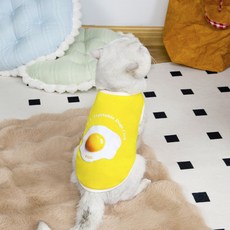 Coco studio 寵物春夏健康日常背心, 黃色雞蛋, 1個
