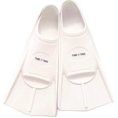 TUBE TREE 浮潛短蛙鞋 + 網眼袋套組 S8225, 白色