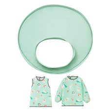 The Mother 自主進食圍兜餐墊組 (長袖圍兜+背心圍兜+餐墊), 藍色, 1組, 3件