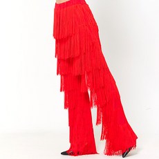 dancedome 流蘇長褲 LDP20000, 紅色