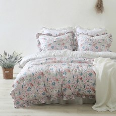 AprilHome 新款柔軟劑棉莫代爾絎縫被套, 粉色