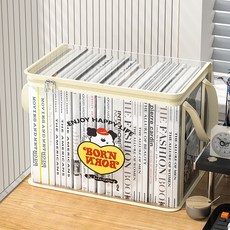 순잠 접이식 대형 손잡이형 카툰 디자인 수납박스, ENJOY HAPPY LIFE, 1개