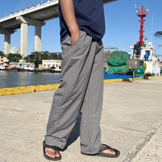 Meosidda 男士尼龍透氣Gorpcore風半寬版長褲