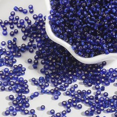 Allode 透明簡約多色圓珠 DIY串珠 3mm 500顆, 13 寶藍色, 2個