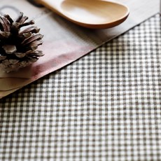 Cheonpam 寬幅 30支紗 色織棉 Seeds格紋布料 1519, 1個, 棕色