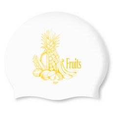 SD7 矽膠泳帽 SGL-CA527, 黃色水果WHT, 1個