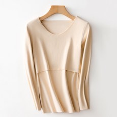 HESTIA 孕婦天鵝絨哺乳長袖上衣