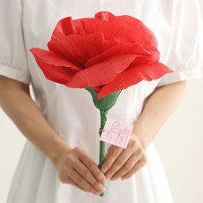 뷰티풀데코센스 조화 점보 장미, 레드, 1개