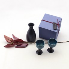 月鹽陶器 Tokuri 禮品套組 Black Duke, Tokuri +清酒杯2p, 1套