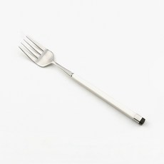 보겐 스퀘어 투톤 커트러리 디저트포크, 화이트 + 실버, 1개