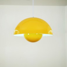 花朵單頭吊燈, 黃色