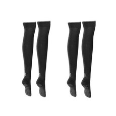 Asana 棉防滑瑜伽基本款過膝長襪2件組