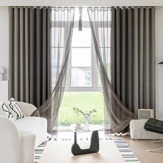 지나송 베릴 시크릿 암막커튼 + 코디 커튼 세트