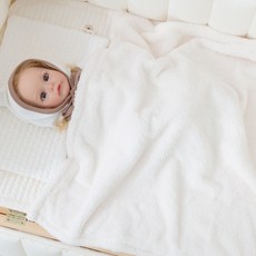AiRabbit 嬰幼兒用雙面極細纖維毯, 象牙白