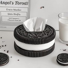 marketpia Oreo設計客廳面紙盒, 黑色