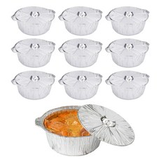 알루미늄 일회용 캠핑 은박 냄비 특대형, 10개