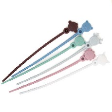 動物矽膠束帶6件組, 1套