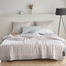 Blancview 阿爾卑斯超細纖維 M2 水洗夏季棉被床罩 + 枕頭套組, 粉紅色