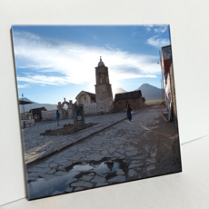 HTP 日落下的教堂景象 磁磚 C781, 1個