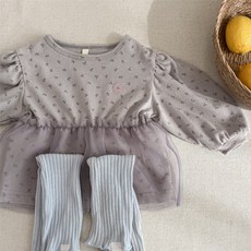 Iyumong 女童小碎花雪紡上衣