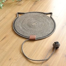 Kimmungnyang 貓咪 伴侶貓 藤編貓抓板 玩具, 黑色, 1個