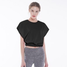 Fitup 女款鬆緊帶短版無袖上衣 K1009