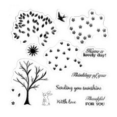 YESMALL 復古風手帳裝飾透明矽膠DIY印章 27, 1個