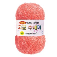 yarna 대용량 고급 수세미 뜨개실 100g, 140코랄핑크, 1개