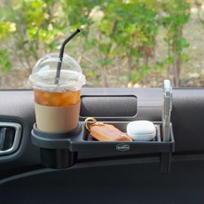 벤오토 3in1 차량용 도어 컵홀더 수납함, 1개, 블랙