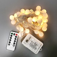 GAON LED LED遙控大型櫻桃燈串 6m 40燈, 白色, 1個