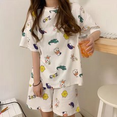 女款短袖童心睡衣上下套裝