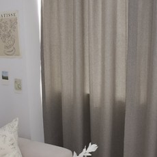 塑膠插銷 防風防寒 Momo 遮光窗簾, 米色