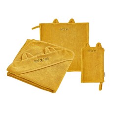 baby muffin 浴袍毛巾組, 黃色, 1組