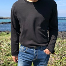 머시따 남성용 특양면 라운드 긴팔티