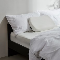 HANSSEM 適用所有睡姿 高密度記憶棉枕頭 + 枕套組, 1個, 白色(枕頭), 灰色(枕套)