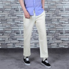 타운클로 남성용 린넨 와이드 스판 쿨 팬츠