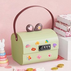 Mabso Shop 密碼鎖 家用秘密箱 存錢筒 保險箱 BRP340, 1個, 綠色