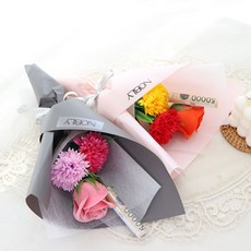 노블리 조화 미니돈꽃다발 2p + 머니픽 2p 세트, 레드, 핑크(꽃다발), 1세트