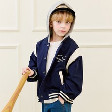 andiapple 兒童款 NEW 唯你 可拆式連帽棒球夾克