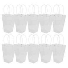 ABM 花朵購物袋, 透明, 10個