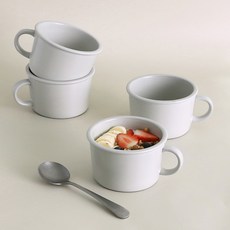 by Lim 穀物馬克杯, 4個, 淺灰色