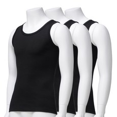 JISIF 男性專用修身寬羅紋芒果背心 3件組