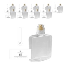 寬扁蜂蜜PET瓶 250ml + 單觸式黃色橋蓋 + 簡約蜂蜜S貼紙 10入組, 1套