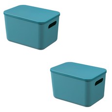 收納達人必備品 馬卡龍塑膠保管收納盒 C, 綠色, 2個