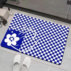 위더홈 클라인 블루 베이스 멀티 매트, 체커보드