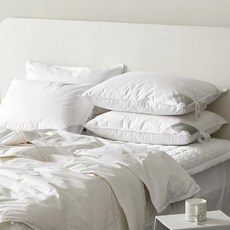 Bountiful 頂級飯店鵝絨枕芯 1200g, 1個, 白色