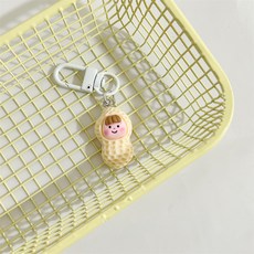 도림 땅콩 친구들 미니 자동차 키링, 1개, 13 크림콩