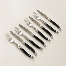 DALPAENGI LIVING Cuisine de Maman 拉奇歐勒4人西餐餐具組, 1套, 黑色, 叉子 4p + 餐刀 4p