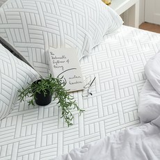 로제프 스텔라 듀라론 3중직 냉감패드 고무밴딩 쿨매트, 화이트